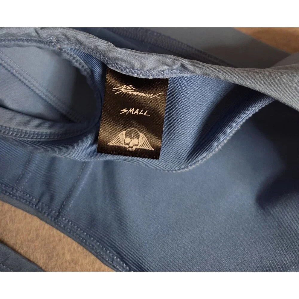 CIVIL REGIME No Tomorrow Women's Sz S Blue Sports Bra Shorts 2 Piece Set NWT